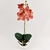 Orquídea Vermelha 3D 47x12x10cm Planta Artificial Toque Real - loja online