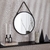 Espelho Decorativo Preto Metal Redondo 45cm C/ Alça In7292 - comprar online