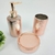 Kit Banheiro Rose Gold Saboneteira Dispenser Porta Escova 3 peças - loja online