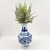 Vaso Decorativo Azul E Branco 28x16cmcm Floral Toquio