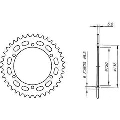 Coroa 39 Dentes Yamaha Rd 350/ XTZ 250/ Tenere 250 Riffel na internet