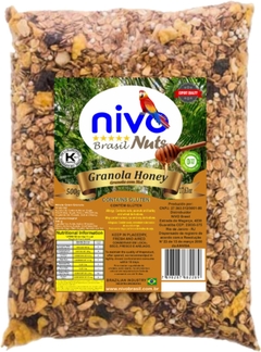 Granola com Mel Nivo Nuts Qualidade Exportação de Cereais com Passas e Mel 500g na internet