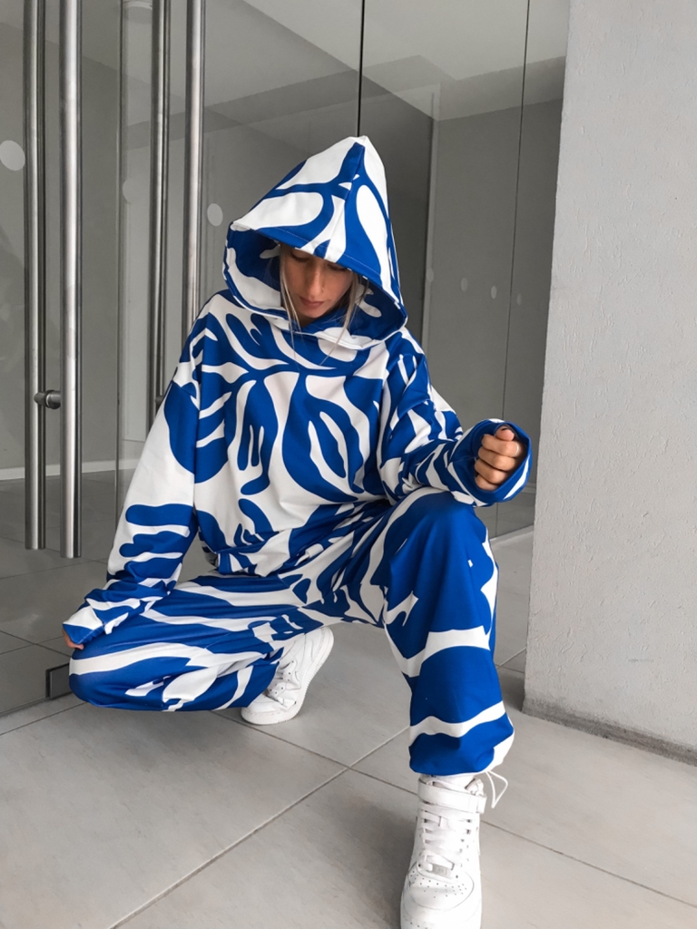 Buzo Oversize Coral Azul Comprar en Marina Bou