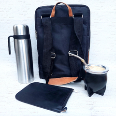 SM92 - Set de Mate con Mochila Cordura/Cuero porta notebook - comprar online