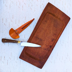 A21 / Set de Asado con tabla de algarrobo y cuchillo entrerriano