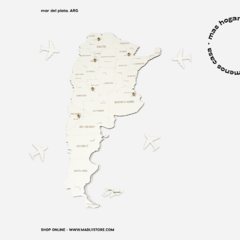 Mapa Argentina Grabado (Blanco) en internet
