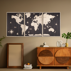 Wall Art 3D - Mapa Mundi XL en internet