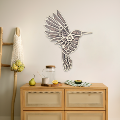 Wall Art 3D - Colibrí #2 { Mediterraneo } - Madly Store