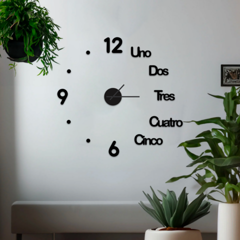 Reloj Pared Gran Tamaño Con Maquinaria Rotativa Ø60cm con Ofertas en  Carrefour