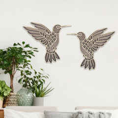 Wall Art 3D - Dúo Colibrí { Mediterráneo } - Madly Store