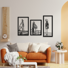 Wood Wall Art - Tríptico Mujeres - comprar online