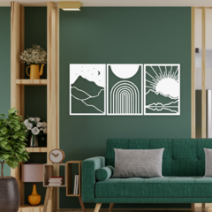 Wood Wall Art - Tríptico Fases - comprar online