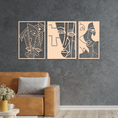 Wood Wall Art - Set XL Abstract en internet