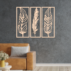 Wood Wall Art - Plumas XL en internet