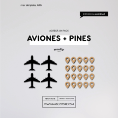Pack X4 Aviones + 20 Pines (Natural)
