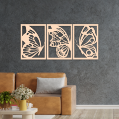 Wood Wall Art - Trio Mariposas en internet