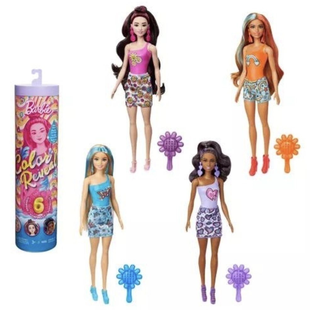 Muneca Barbie Reveal 6 Sorpresa Colores Del Arcoiris Mattel