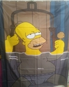 Cortina de baño Homero comiendo pollo