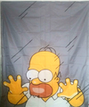 Cortina de baño Homero Espiando