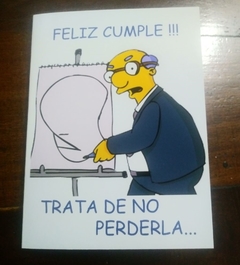 Tarjeta Cumpleaños-Dignidad (Simpson) - comprar online