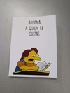 Tarjeta Adivina a quien le gustas (Simpson)