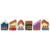 Casinhas Açorianas Coloridas Conjunto com 6 Mini Casas