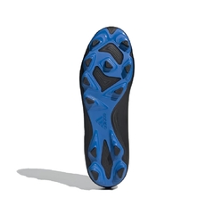 Chuteira Campo Adidas Predator EDGE.4 Flexible Preta e Azul - loja online
