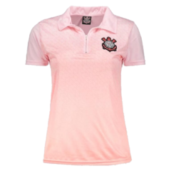 Camisa Polo Feminina Corinthians Majestic Rosa SPR Original