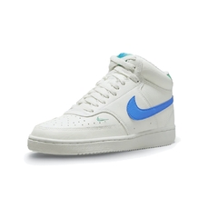 Tênis Feminino Nike Court Vision Mid Branco e Azul Original