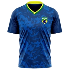 Camisa Brasil Azul Licenciada Braziline Caiçara Original