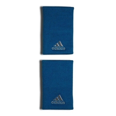 Munhequeira Adidas Wristband L para Tênis Azul e Prata - Par
