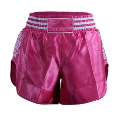 Shorts Feminino de Muay Thai Adidas Rosa e Branco Original