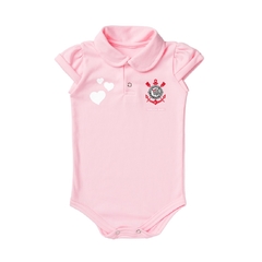 Body Corinthians Bebê Rosa Polo Torcida Baby Original