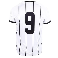 Camisa Corinthians Número 9 Listrada Branca e Preta SPR - comprar online