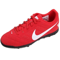 Chuteira Society Nike Beco 2 TF Vermelha e Branca Original