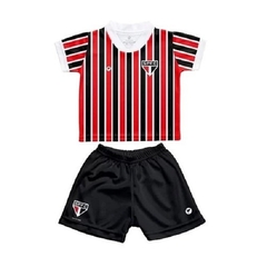 Kit Camisa São Paulo Bebê com Shorts Uniforme 2 Torcida Baby