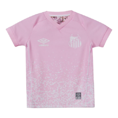 Camisa Infantil Santos FC Outubro Rosa 2021 Umbro Original