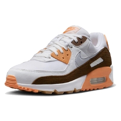 Tênis Feminino Nike Air Max 90 SE Branco e Marrom Original