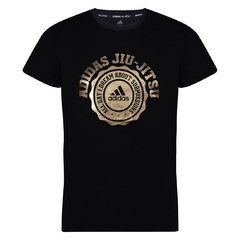 Camiseta Adidas Jiu-Jitsu Generic Preta e Dourada Original