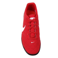 Chuteira Society Nike Beco 2 TF Vermelha e Branca Original - Footlet