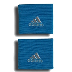 Munhequeira Adidas Wristband S para Tênis Azul e Prata - Par