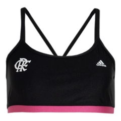 Top Feminino Flamengo Suporte Leve Adidas Preto Original