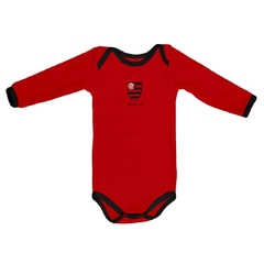 Body Flamengo Vermelho Manga Longa Torcida Baby Original