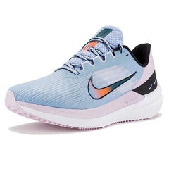 Tênis Feminino Nike Air Zoom Winflo 9 Azul e Branco Original