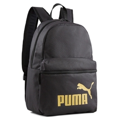 Mochila Puma Phase Preta e Dourada Original