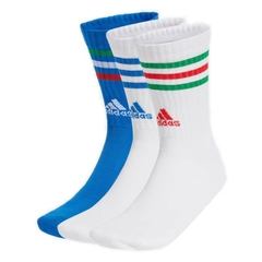 Kit 3 Pares de Meias Cano Alto Adidas 3-Stripes Original