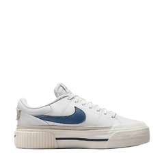 Tênis Feminino Nike Court Legacy Lift Branco e Azul Original - comprar online