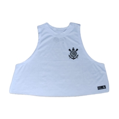 Regata Cropped Corinthians Branca Basic Licenciada Coimbra