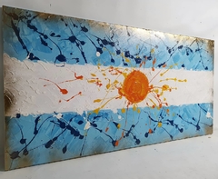 Obra Bandera Argentina Texturada - comprar online