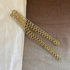 Cordão Dourado Laço c/ Strass p/ Manto de Santinha - Metro - comprar online